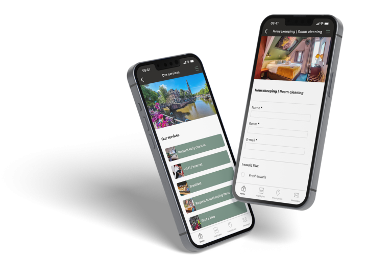 Upselling function Digital guest directory