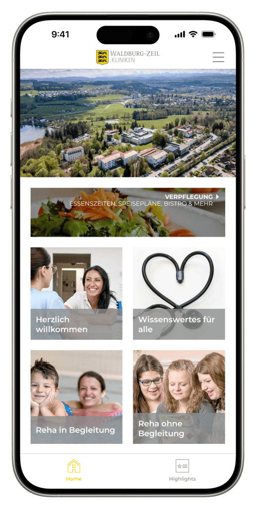 Klinik-App-Klinik-Waldburg-Zeil-Wangen-Startseite-Gastfreund-GmbH